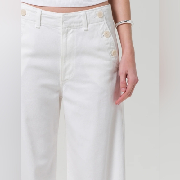Citizens Of Humanity!! Boardwalk Wide-Leg Jeans- In White!! - Picture 5 of 16